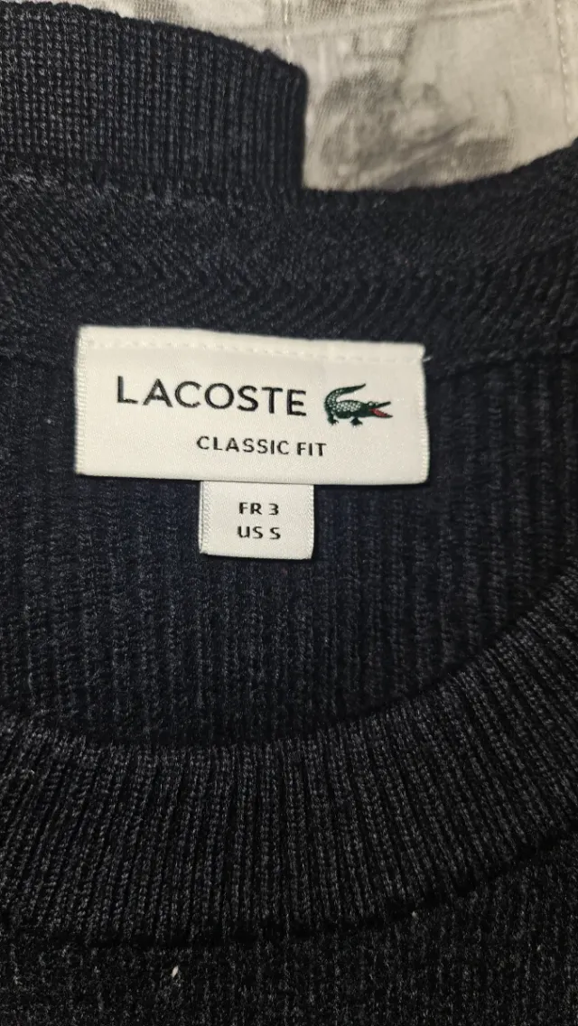 Jersey Lacoste Lana Azul Marino