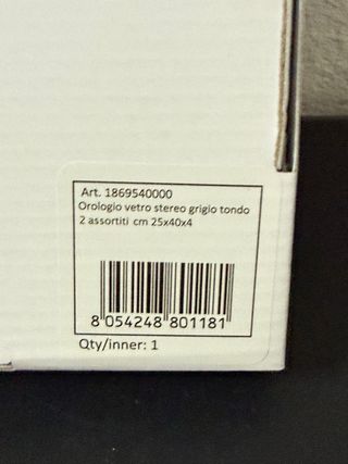 Orologio stile stereo in vetro