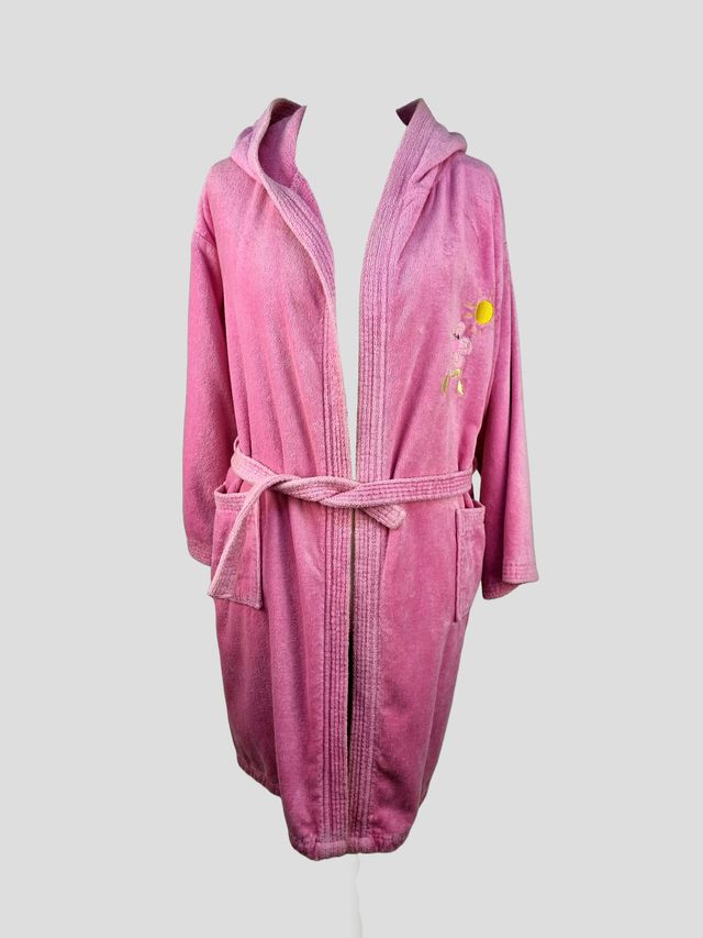 Precioso Albornoz Rosa Vintage Toalla-Tercipelo