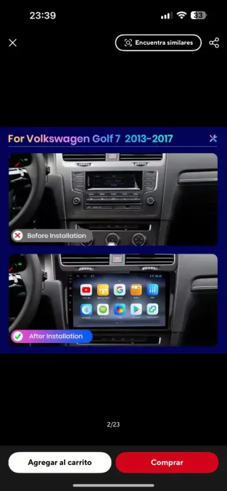 Radio Coche Pantalla Volkswagen Golf 7