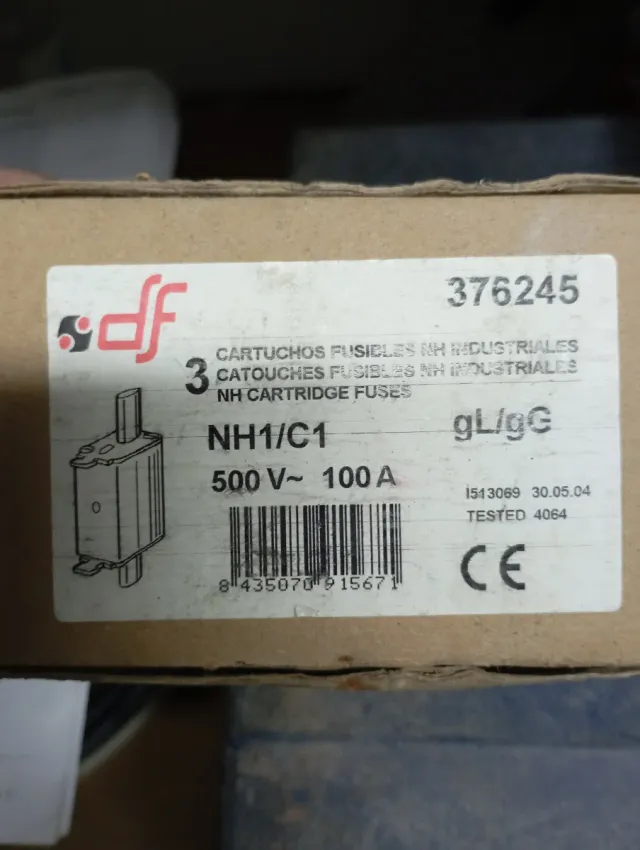 Cartucho Fusible NH1/C1 100A 500V