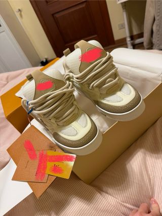 Scarpe Louis Vuitton Skate Beige