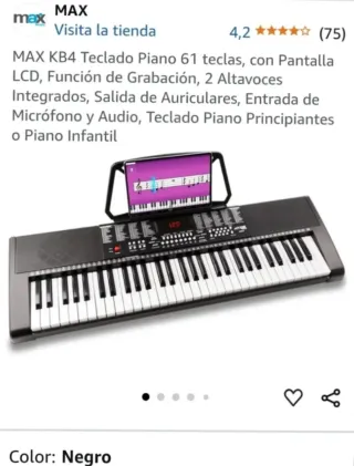 Piano eléctrico con soporte