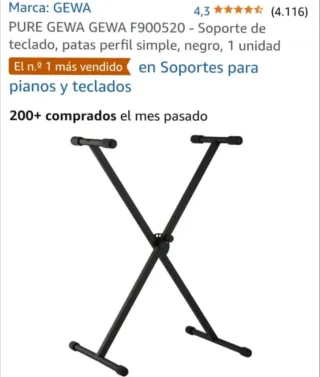 Piano eléctrico con soporte