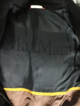Cappotto Max Mara Studio Nero e Marrone