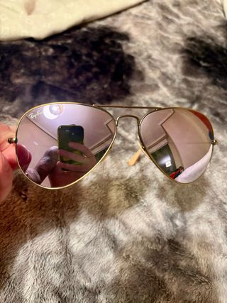 Gafas Ray-Ban Aviador Rosas y Doradas ORIGINALES