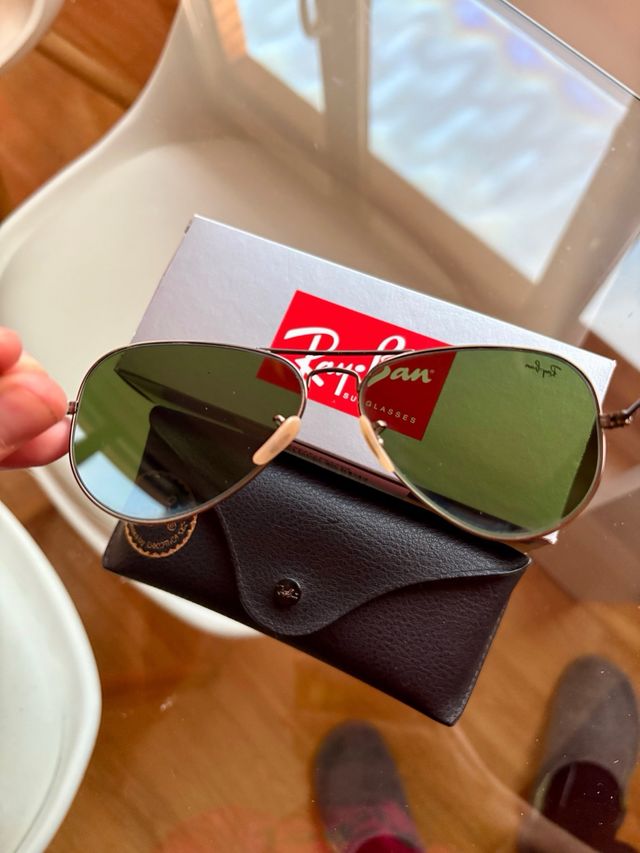 Gafas Ray-Ban Aviador Rosas y Doradas ORIGINALES