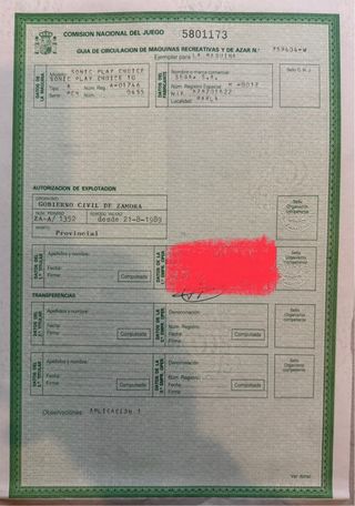 Guía de Circulación SEGA Sonic Play Choice 10