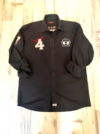 Camisa La Martina Negra Talla L