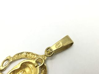 colgante oro 18k con piedra con circonita
