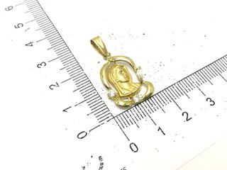 colgante oro 18k con piedra con circonita