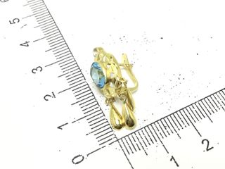 pendientes oro 18k con piedra con circonita
