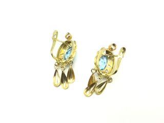 pendientes oro 18k con piedra con circonita