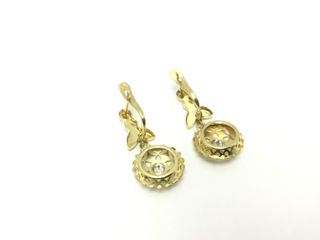 pendientes oro 18k con piedra con circonita