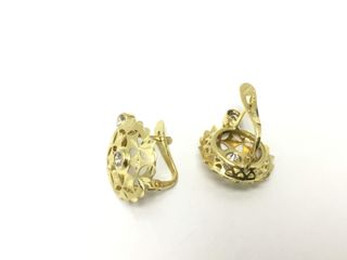pendientes oro 18k con piedra con circonita