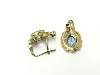 pendientes oro 18k con piedra con circonita