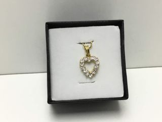 colgante oro 18k con piedra con circonita