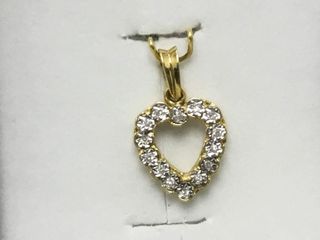 colgante oro 18k con piedra con circonita