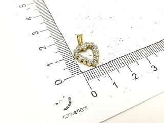 colgante oro 18k con piedra con circonita