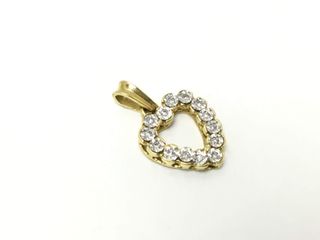 colgante oro 18k con piedra con circonita