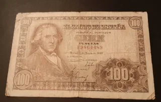 Billete 100 pesetas del Banco de España año 1948
