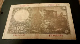 Billete 100 pesetas del Banco de España año 1948