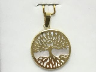 colgante oro 18k con piedra con nacar