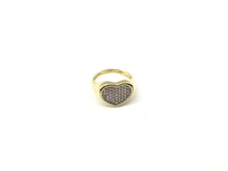 anillo oro 18k con piedra con circonita