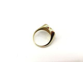 anillo oro 18k con piedra con circonita
