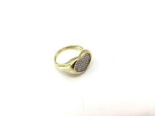 anillo oro 18k con piedra con circonita