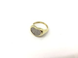 anillo oro 18k con piedra con circonita