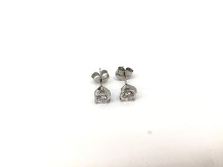 pendientes oro 18k con piedra con diamante de laboratorio
