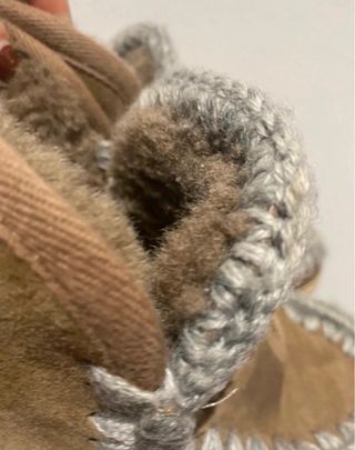 Botas Mou pelo suela goma beige/marrón