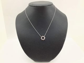 collar plata 925mm con piedra con circonita 21cm