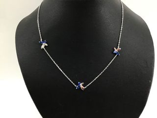 collar plata 925mm con piedra con circonita 21.5cm