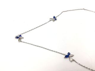 collar plata 925mm con piedra con circonita 21.5cm