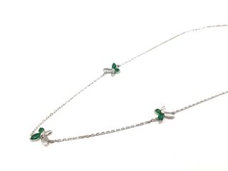 collar plata 925mm con piedra con circonita 21cm