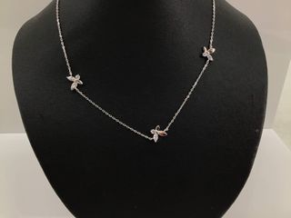 collar plata 925mm con piedra con circonita 21cm