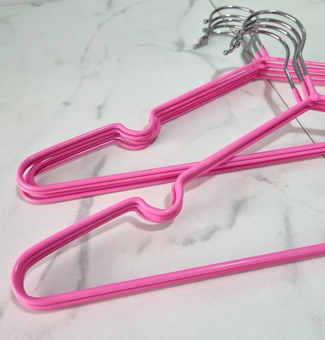 10 Perchas Antideslizantes - Rosa Fluor