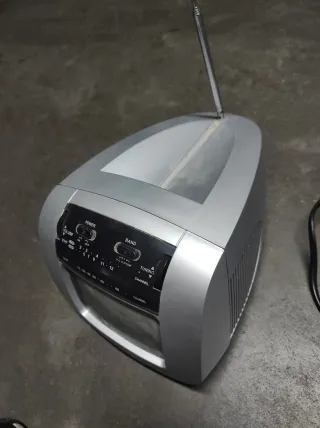 Mini TV Radio Lenco Portátil Vintage