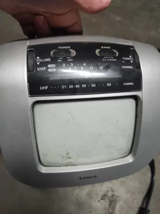 Mini TV Radio Lenco Portátil Vintage