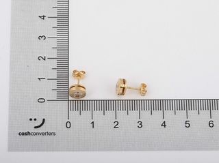 pendientes oro 18k con piedra con circonita