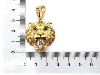 colgante oro 18k con piedra con esmeralda