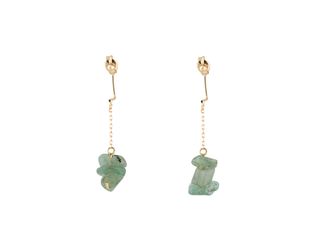 pendientes oro 18k con piedra con cuarzo