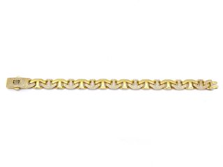 pulsera oro 18k con piedra con circonita