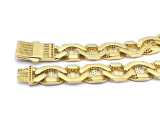 pulsera oro 18k con piedra con circonita