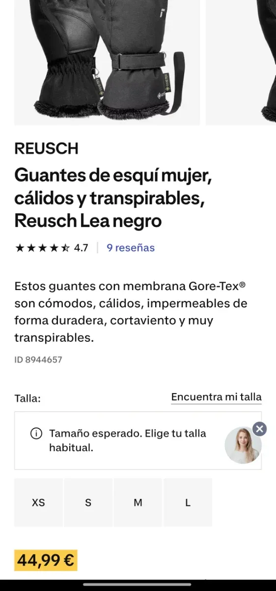 Guantes Mujer Negro