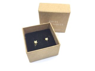 pendientes oro 18k con piedra con diamante