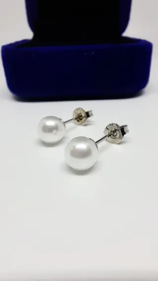 Pendientes Perla Plata 925