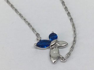 collar plata 925mm con piedra con circonita 21.5cm